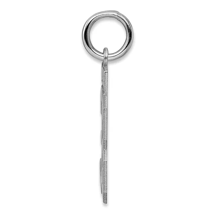 TreasureFineJewelers Rings Sterling SilverRhodiumplated Polished Number 33 Charm