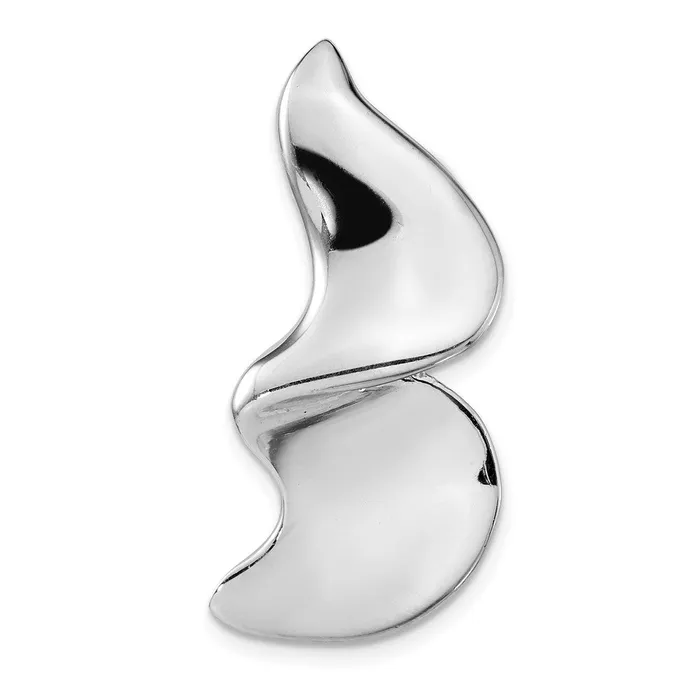 TreasureFineJewelers Rings Sterling Silver Rhodiumplated Ribbon Slide