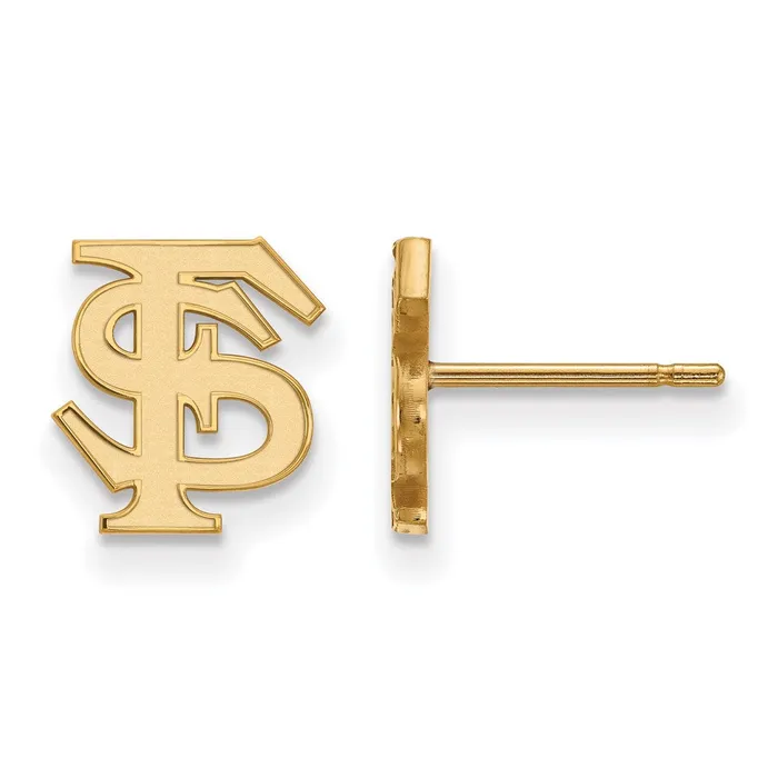 TreasureFineJewelers Sterling Silver Goldplated Florida State University FS Extra Small Post Earrings Earrings TreasureFineJewelers Sterling Silver Goldplated Florida State University FS Extra Small Post Earrings Earrings