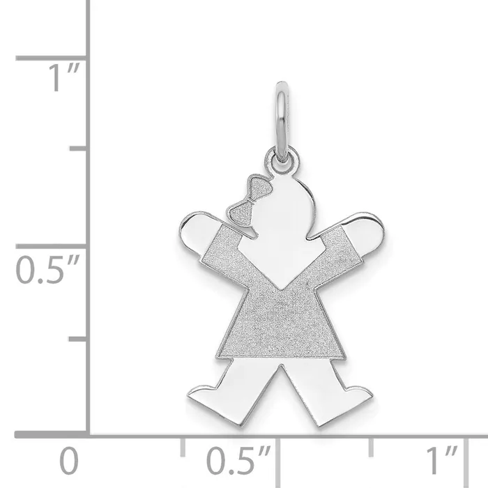 TreasureFineJewelers Sterling Silver Rhodiumplated Joy Kid Charm Rings