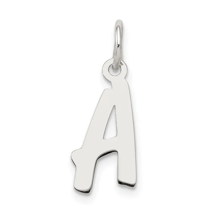 TreasureFineJewelers Sterling Silver Rhodiumplated Letter A Initial Charm Necklaces TreasureFineJewelers Sterling Silver Rhodiumplated Letter A Initial Charm Necklaces