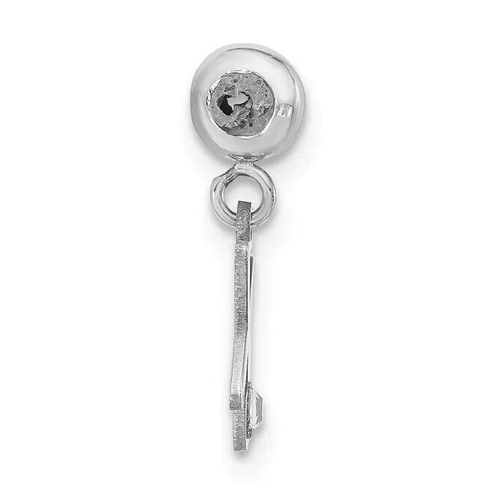 TreasureFineJewelers Sterling Silver Rhodiumplated MeMi Letter X wSwarovski Crystal Charm Rings
