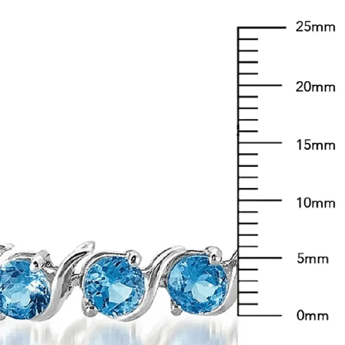 Trendolla Jewelry Bracelets Fantasy Blue Topaz Tennis Bracelet in 925 Sterling Silver