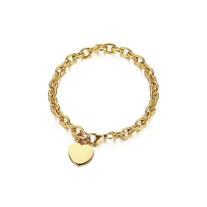 Trendolla Jewelry Necklaces Shop Personalized Heart Glossy Bracelets