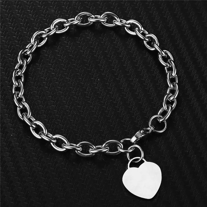 Trendolla Jewelry Necklaces Shop Personalized Heart Glossy Bracelets