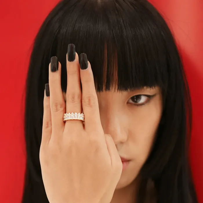 Trendolla Jewelry Rings Princess Crown Women Ring