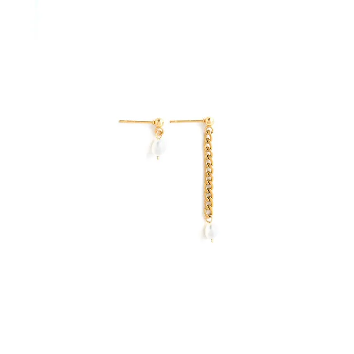 Eperlan Gold Earrings WellDunn Earrings