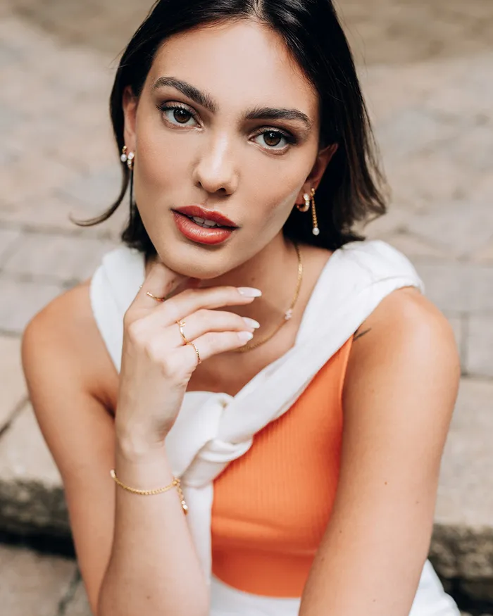 Eperlan Gold Earrings WellDunn Earrings