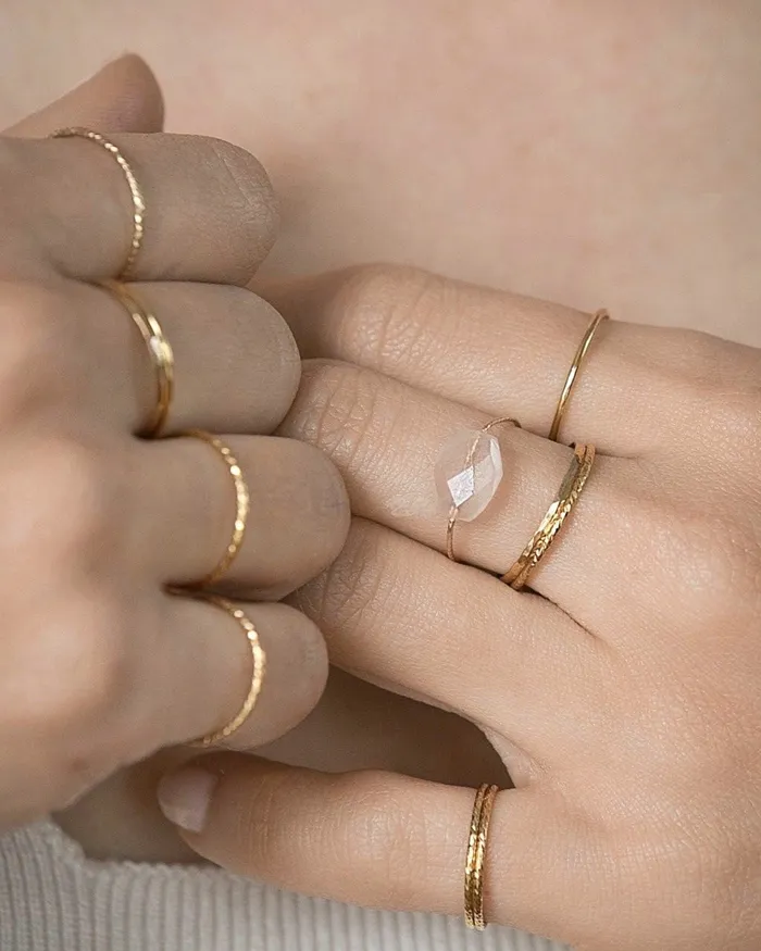 ERIJEWELRY Rings Rose Quartz Daily Serenity Ring