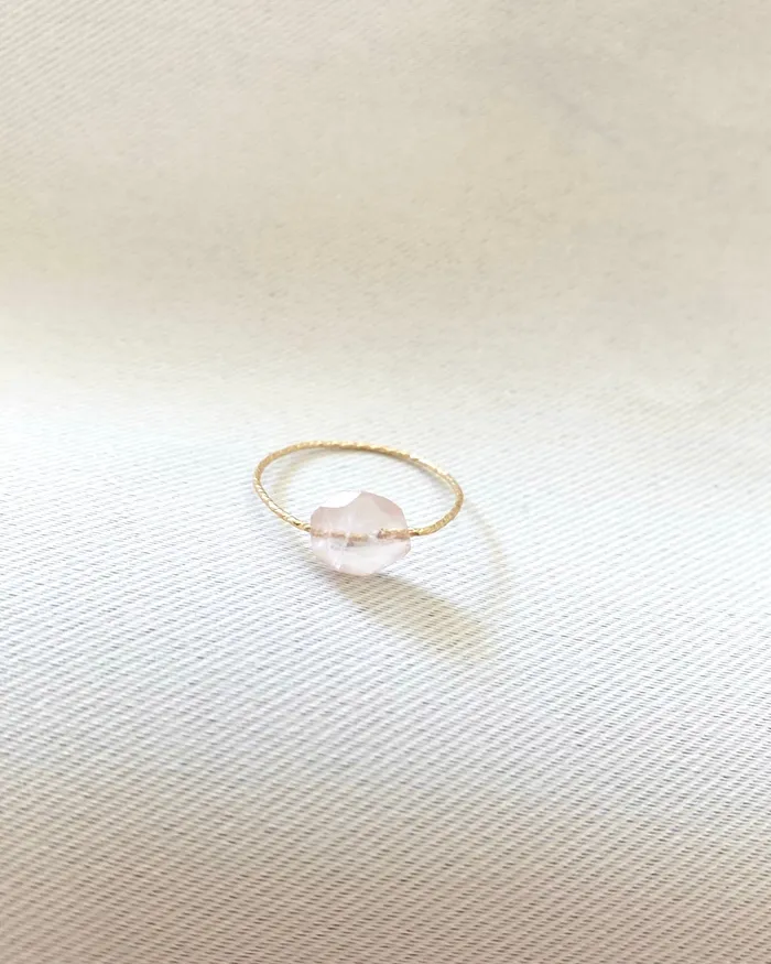 ERIJEWELRY Rings Rose Quartz Daily Serenity Ring