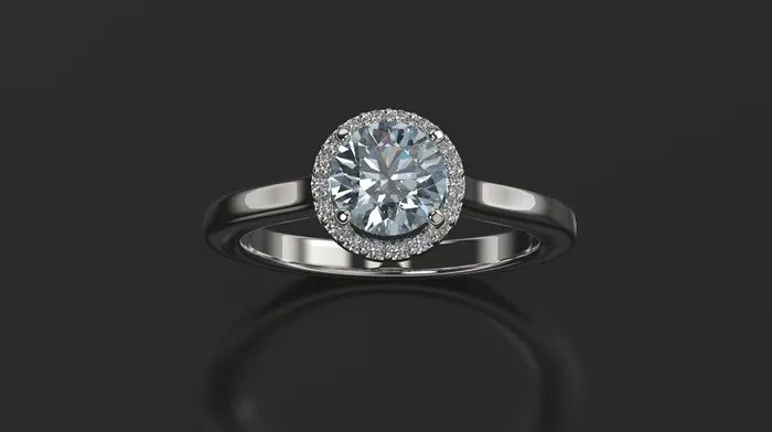FL LLC Rings Aquamarine Halo Engagement Ring White Gold Engagement Ring Aquamarine Halo Ring Aquamarine Gold White Gold Aquamarine Ring