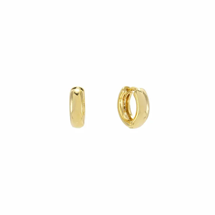 Gold Bea Huggie Hoop Earrings Lovers Tempo Earrings