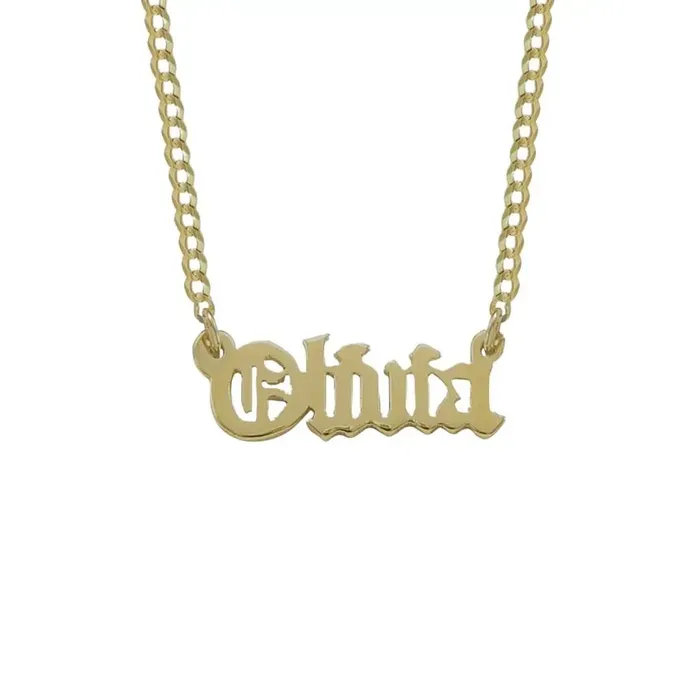 Gothic Custom Curb Chain Necklace KHLOE JEWELS Custom Jewelry Necklaces