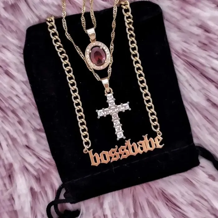 Gothic Custom Curb Chain Necklace KHLOE JEWELS Custom Jewelry Necklaces