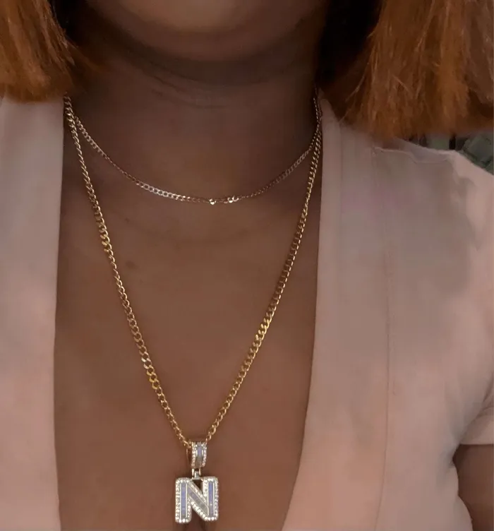 KHLOE JEWELS Necklaces Azzam CZ Initial Necklace KHLOE JEWELS Necklaces Azzam CZ Initial Necklace