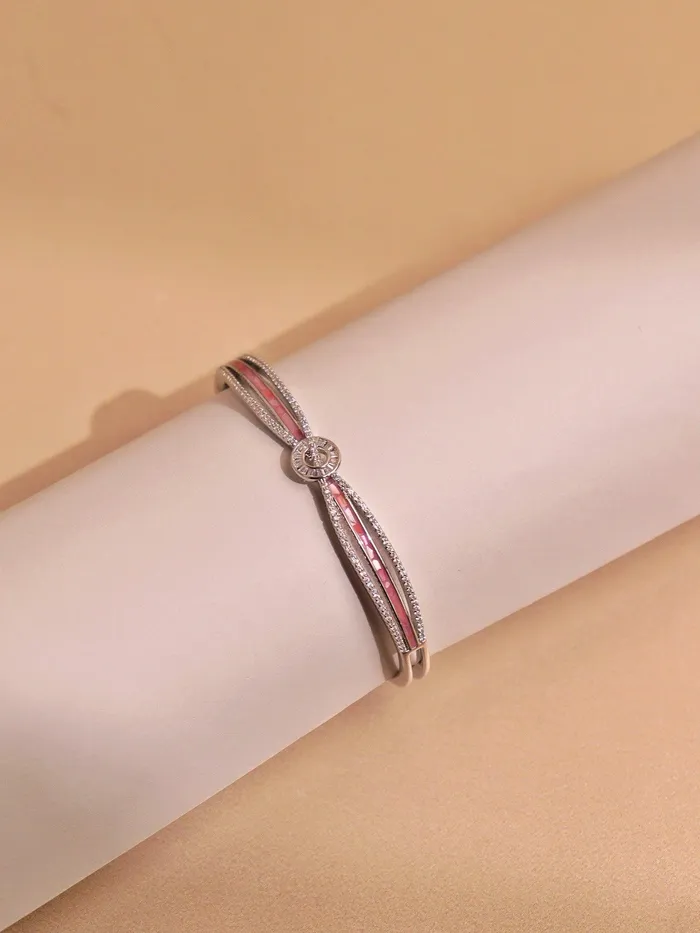 Knot of Pink Enamel Bracelet Curio Cottage Bracelets