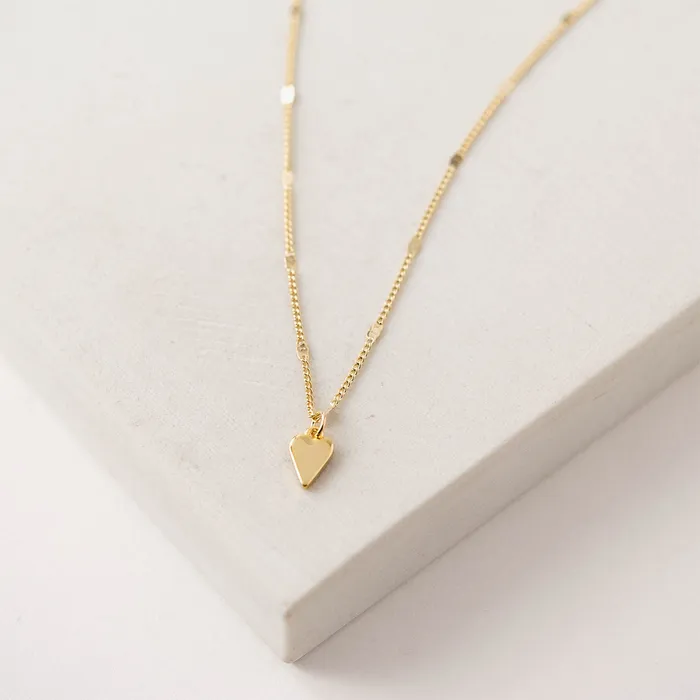 Lovers Tempo Necklaces Gold Plated Everly Heart Necklace