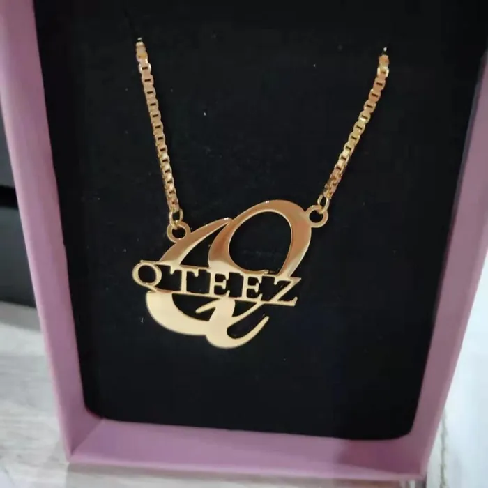 Necklaces KHLOE JEWELS Custom Jewelry Big Initial Custom Name Necklace