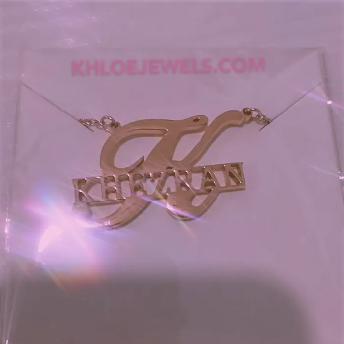 Necklaces KHLOE JEWELS Custom Jewelry Big Initial Custom Name Necklace