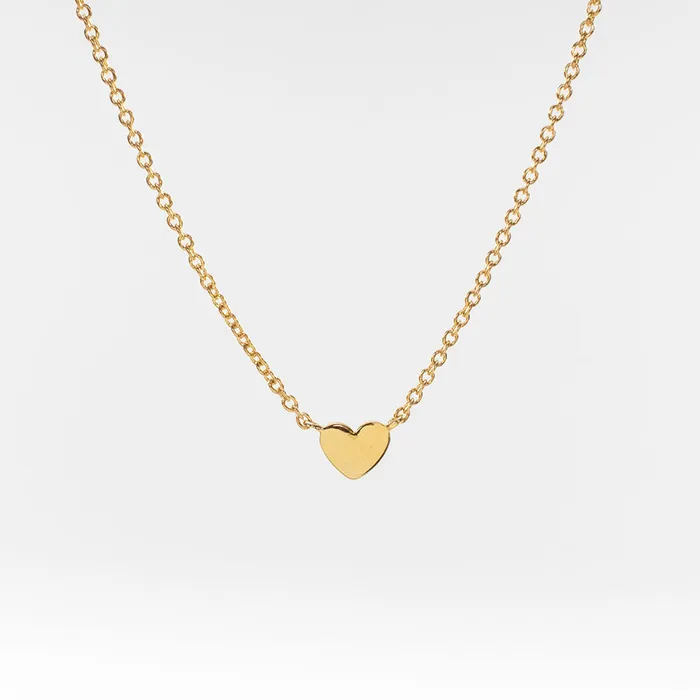 Necklaces Tashi Gold Vermeil Flat Heart Necklace