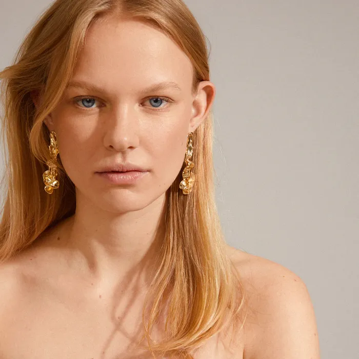 Pulse Gold Plated Earrings Pilgrim Earrings