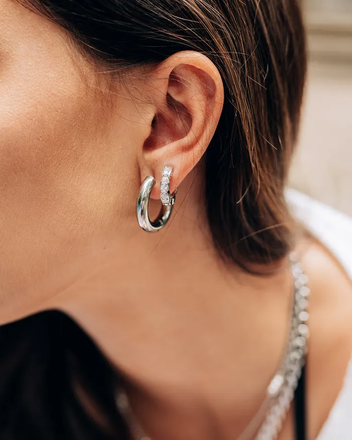 Rings WellDunn Hugo Silver Hoops
