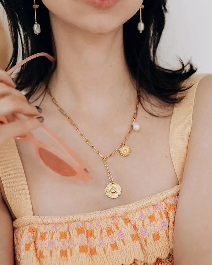 WellDunn Necklaces Botani Gold Necklace