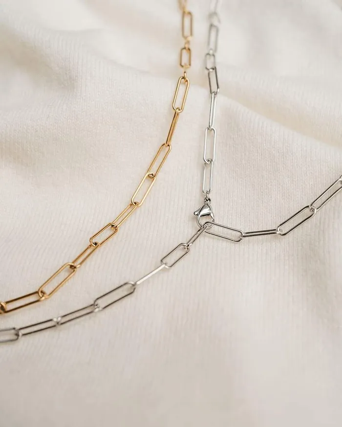 WellDunn Necklaces Clippy Silver Necklace